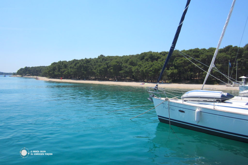 Baignade dans les eaux bleus des iles croates